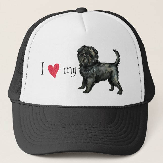 Gorra De Camionero Amo a mi Affenpinscher (Anverso)