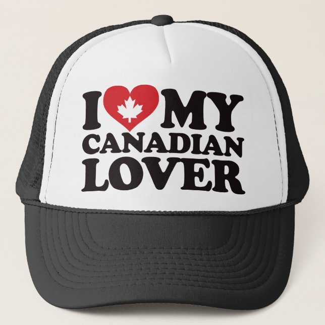 Gorra De Camionero Amo a mi amante canadiense (Anverso)