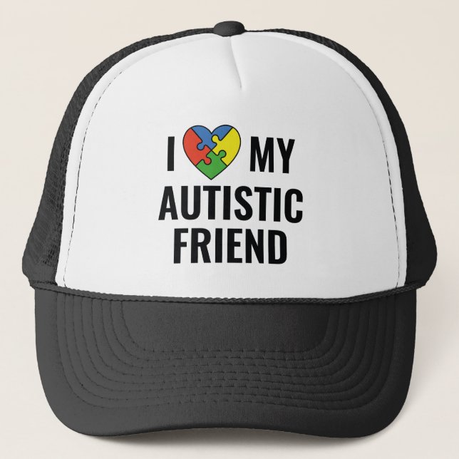 Gorra De Camionero Amo A Mi Amigo Autista (Anverso)
