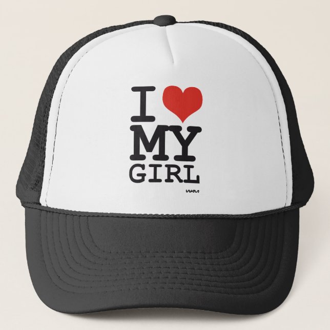 Gorra De Camionero amo a mi chica (Anverso)
