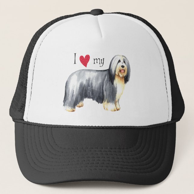 Gorra De Camionero Amo a mi Collie con barba (Anverso)