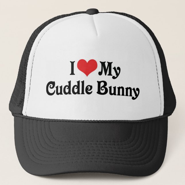 Gorra De Camionero Amo a mi conejito de peluche (Anverso)