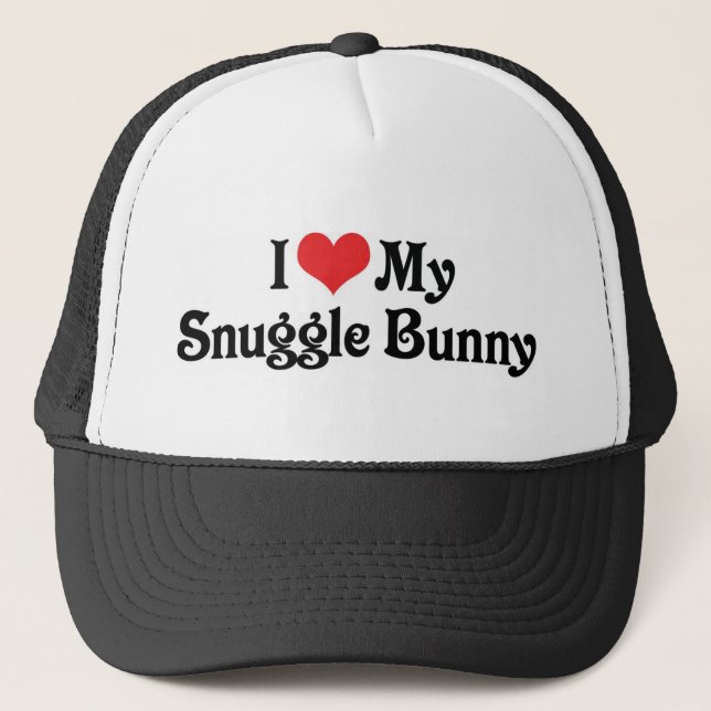 Gorra De Camionero Amo a mi conejito de peluche (Anverso)