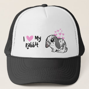 Gorra De Camionero Amo a mi conejo (oreja caída pelo liso)