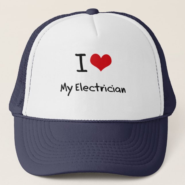 Gorra De Camionero Amo a mi electricista (Anverso)