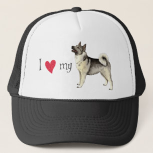 Gorra De Camionero Amo a mi elkhound noruego