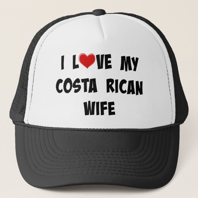 Gorra De Camionero Amo a mi esposa costarricense (Anverso)