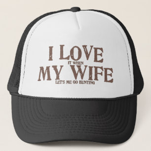 Gorra De Camionero Amo a mi esposa cuando ella me deja ir a cazar