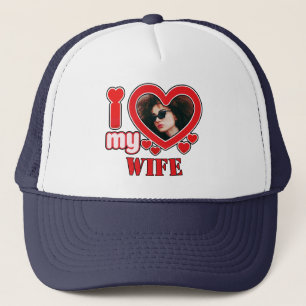 Gorra De Camionero Amo a mi esposa foto y texto personalizados