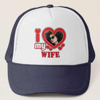 Gorra De Camionero Amo a mi esposa foto y texto personalizados