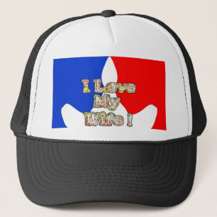 Gorra De Camionero "Amo a mi esposa" Impresión artística