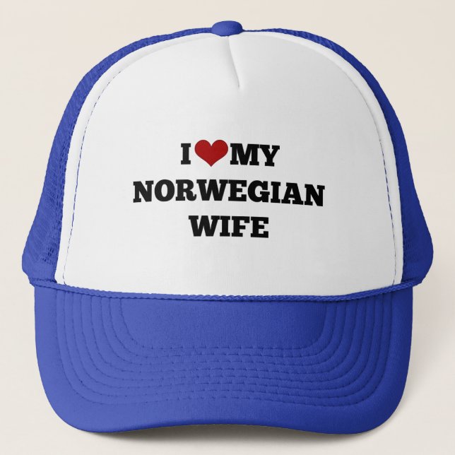 Gorra De Camionero Amo a mi esposa noruega (Anverso)