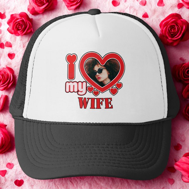 Gorra De Camionero Amo A Mi Esposa Personalizada (Subido por el creador)