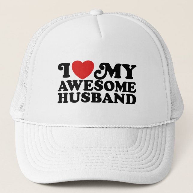 Gorra De Camionero Amo A Mi Esposo Increíble (Anverso)