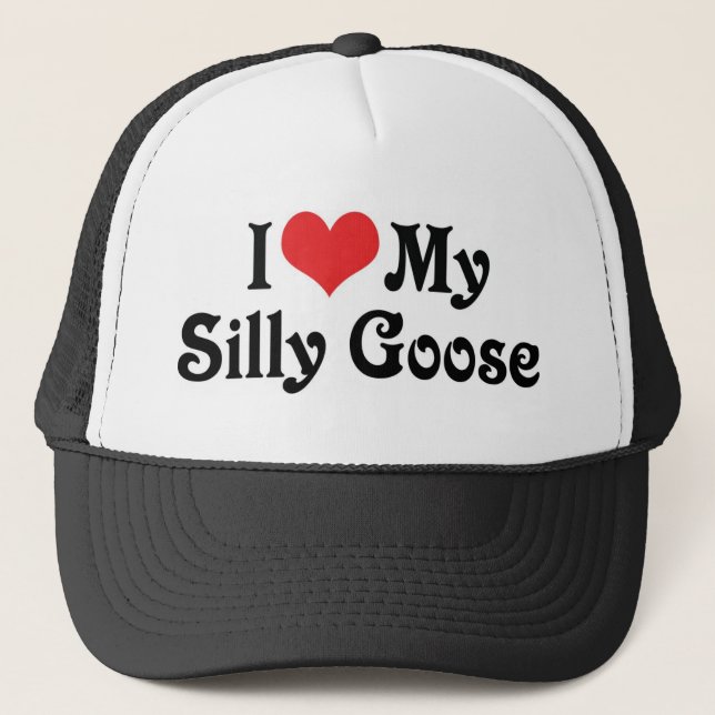 Gorra De Camionero Amo a mi ganso tonto (Anverso)