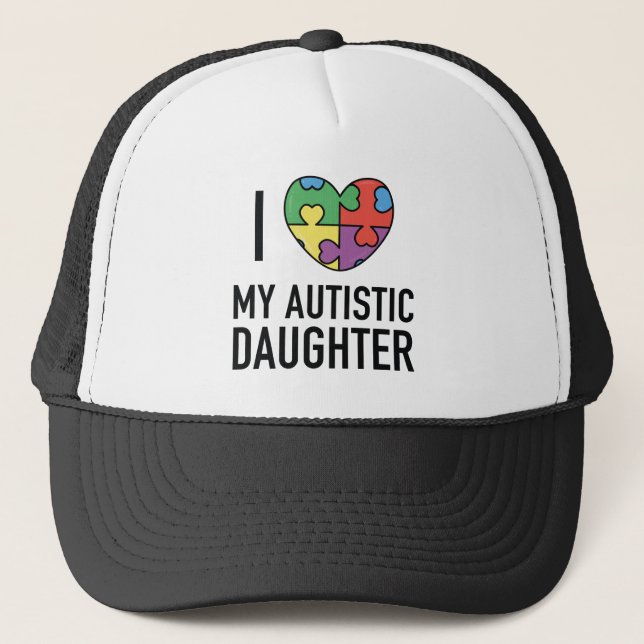 Gorra De Camionero Amo A Mi Hija Autista (Anverso)
