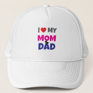 Gorra De Camionero Amo a mi Mamá Papá -