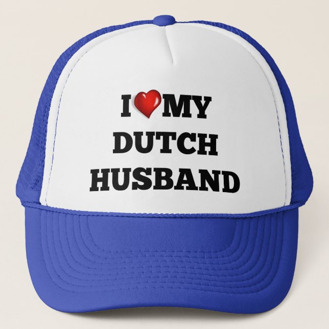 Gorra De Camionero Amo a mi marido holandés (Anverso)