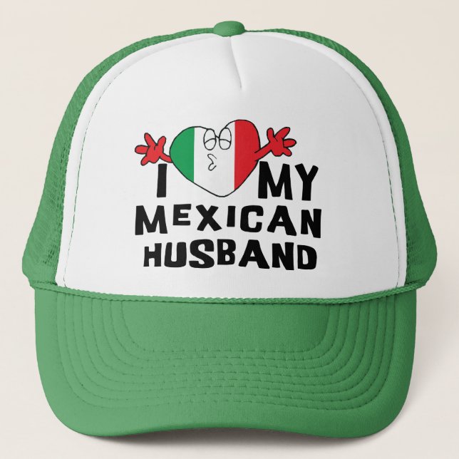Gorra De Camionero Amo a mi marido mexicano (Anverso)