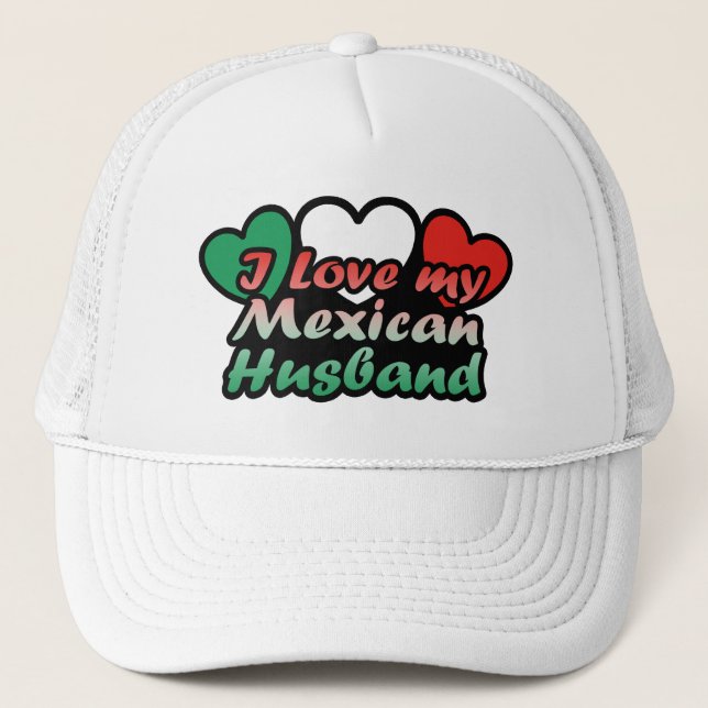 Gorra De Camionero Amo a mi marido mexicano (Anverso)