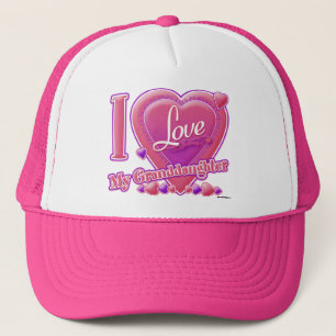 Gorra De Camionero Amo a mi nieta rosada/púrpura - corazón