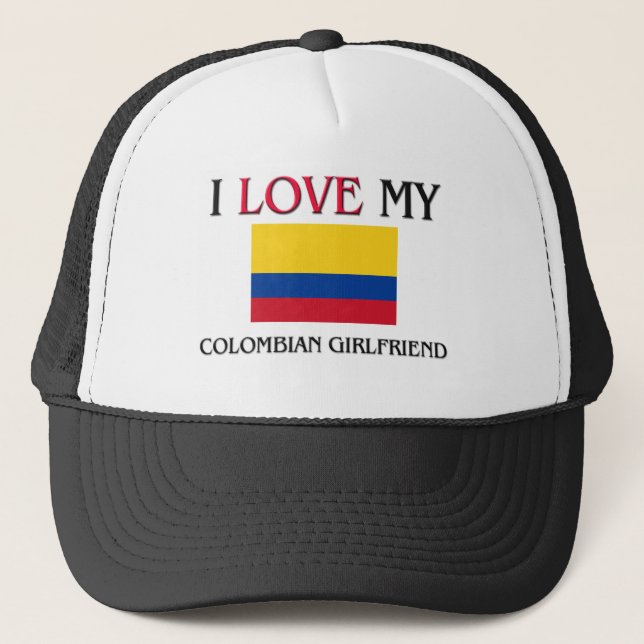 Gorra De Camionero Amo a mi novia colombiana (Anverso)