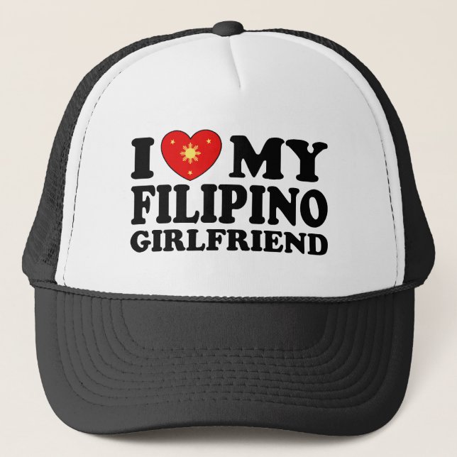 Gorra De Camionero Amo A Mi Novia Filipina (Anverso)