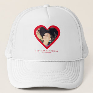 Gorra De Camionero Amo a mi novia Foto personalizada