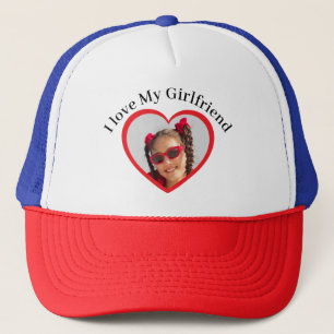 Gorra De Camionero Amo a mi novia Foto y texto personalizados