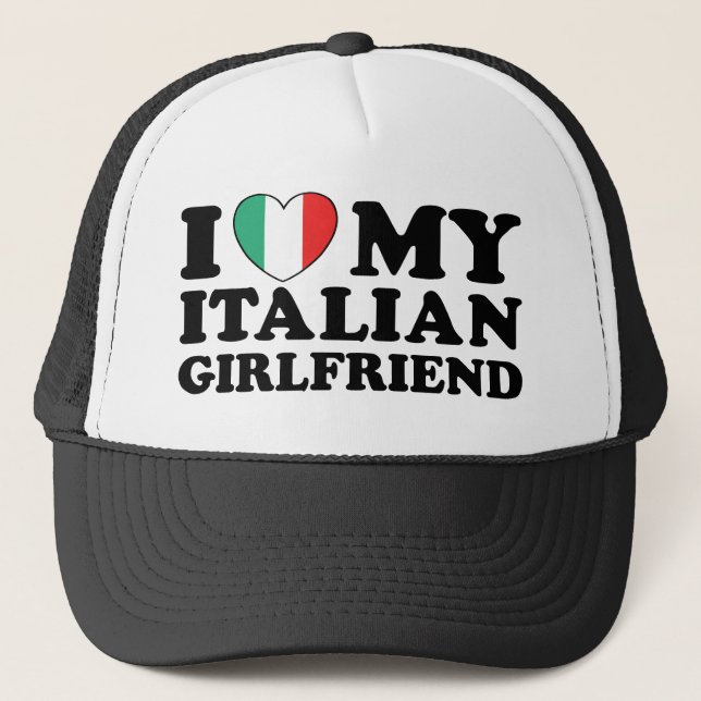 Gorra De Camionero Amo A Mi Novia Italiana (Anverso)