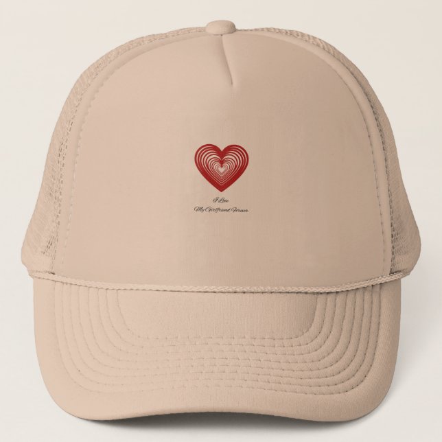 Gorra De Camionero Amo A Mi Novia Por Siempre (Anverso)