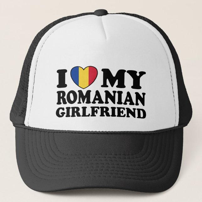 Gorra De Camionero Amo a mi novia rumana (Anverso)
