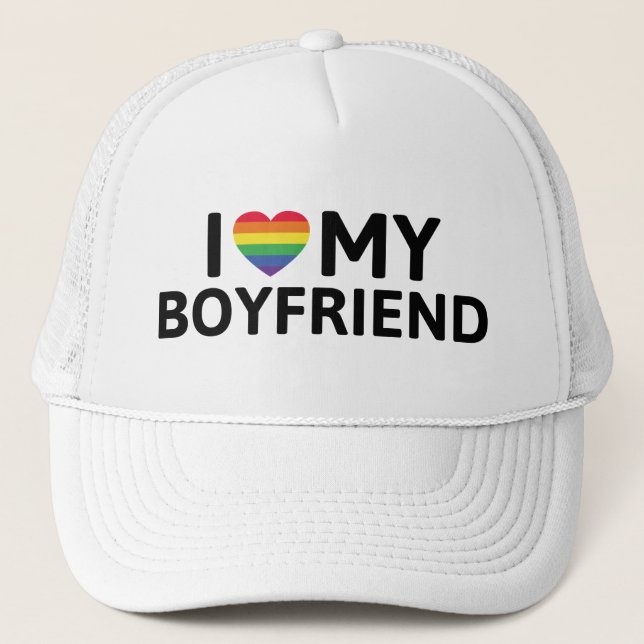 Gorra De Camionero Amo A Mi Novio (Anverso)