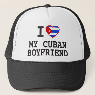 Gorra De Camionero Amo a mi novio cubano con el corazón cubano de la