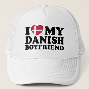 Gorra De Camionero Amo a mi novio danés
