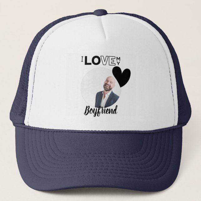 Gorra De Camionero Amo a mi novio, esposo y abuelo (Anverso)