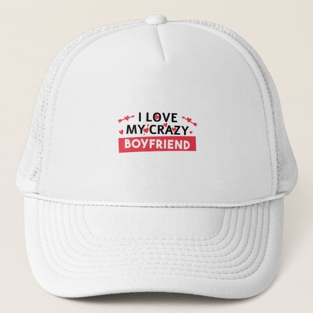 Gorra De Camionero Amo a mi novio loco (Anverso)