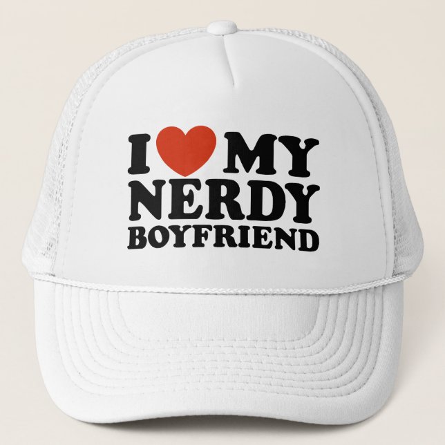 Gorra De Camionero Amo A Mi Novio Nerdy (Anverso)