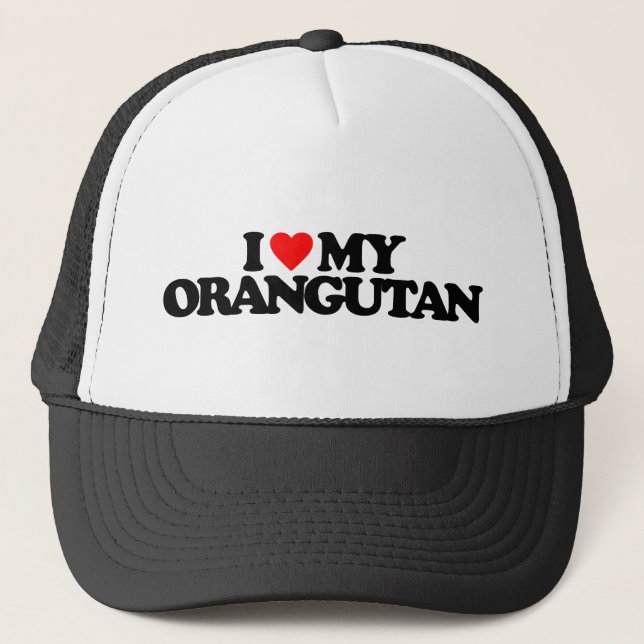 GORRA DE CAMIONERO AMO A MI ORANGUTAN (Anverso)
