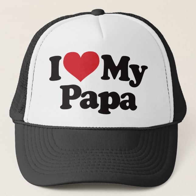 Gorra De Camionero Amo a mi papá (Anverso)
