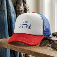 Amo a mi papá Diseño divertido de bigote