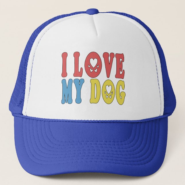 Gorra De Camionero amo a mi perro (Anverso)