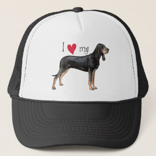 Gorra De Camionero Amo a mi perro negro y moreno