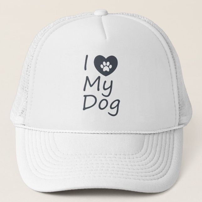 Gorra De Camionero Amo A Mi Perro | Perro Lover (Anverso)