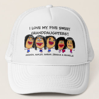 Gorra De Camionero Amo a mi Personalizado de cinco nietas