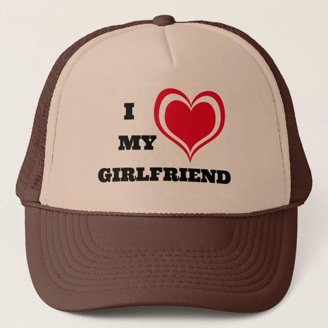 Gorra De Camionero Amo a mi Personalizado novia (Anverso)