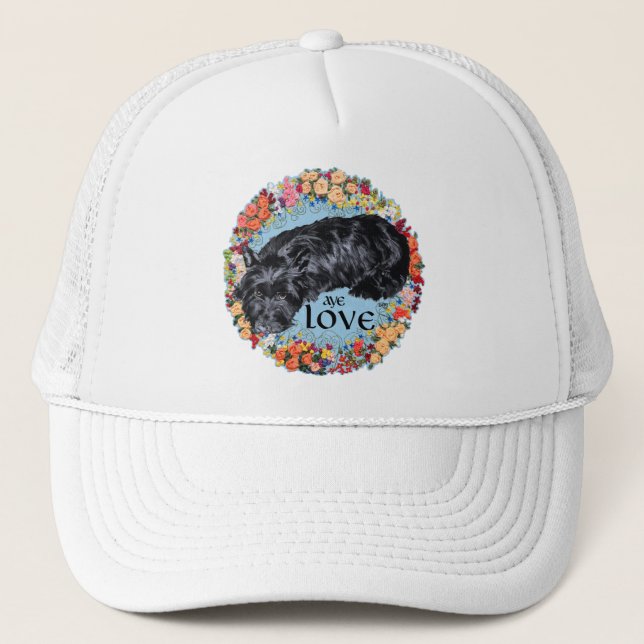 Gorra De Camionero Amo a mi terrier escocés (Anverso)