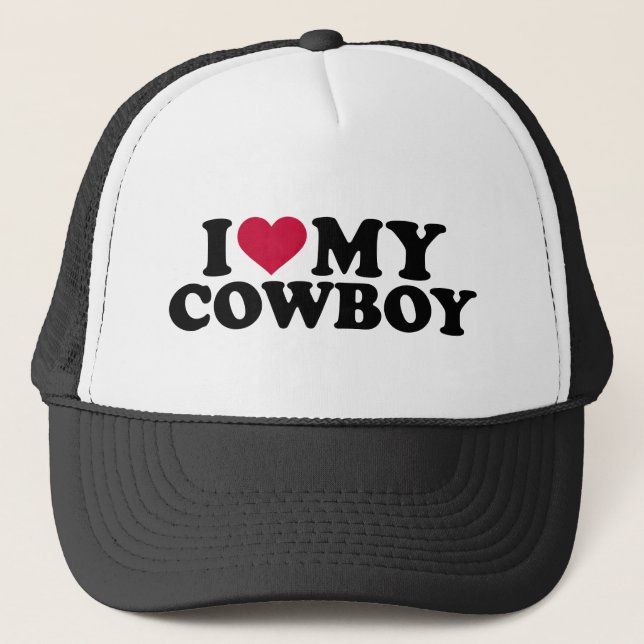 Gorra De Camionero Amo a mi vaquero (Anverso)