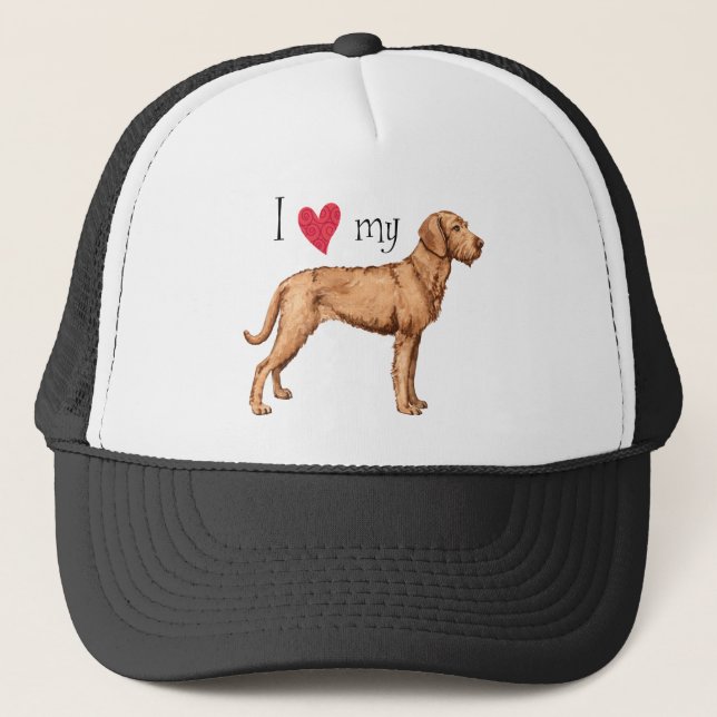 Gorra De Camionero Amo a mi Vizsla con Cabos Altos (Anverso)