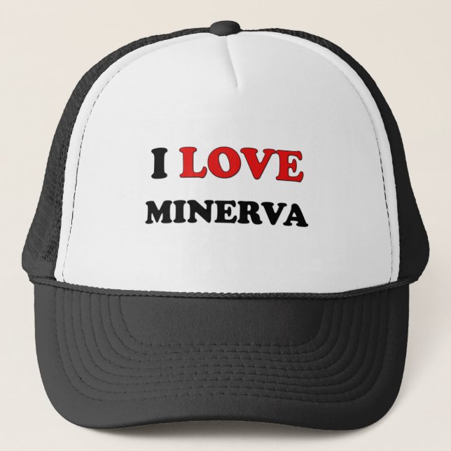 Gorra De Camionero Amo a Minerva (Anverso)